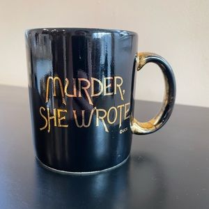 Murder She Wrote Black and Gold Coffee Mug
